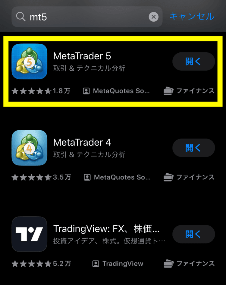 Aplikasi MetaTrader5